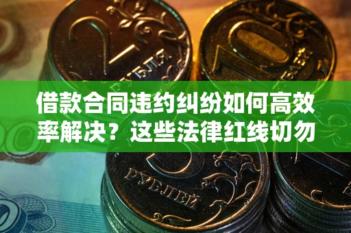 武汉借款合同违约纠纷如何高效率解决？这些法律红线切勿触碰